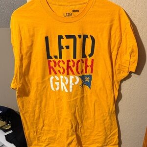 LRG Vibrant Yellow Tee with Graphic Accents